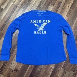American Eagle Outfitters Classic Blue Knit Top
